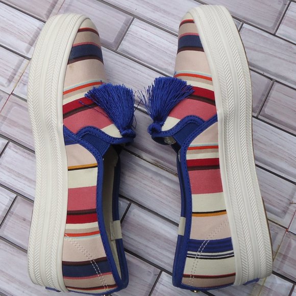 KEDS X KATE SPADE NEW YORK Triple Decker Tassel Sneaker  SIZE 6. KEDS® for♠KATE SPADE New York triple decker tassel slip on sneaker.